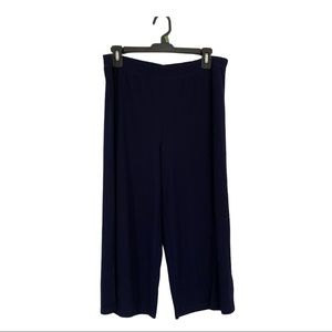 Susan Graver Sz Medium Navy Blue Cropped Pants